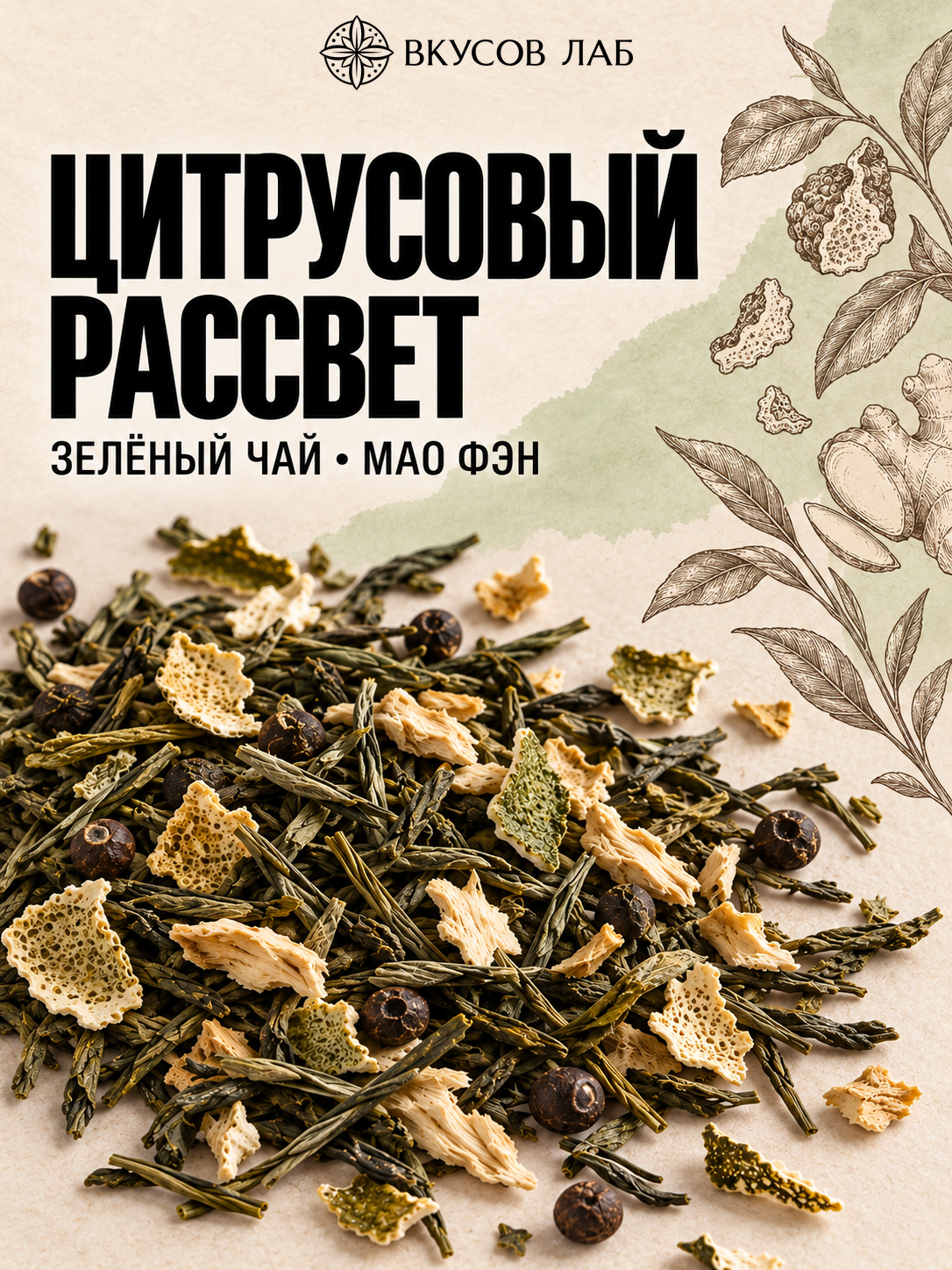 Чай зелёный «Цитрусовый рассвет»